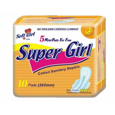 مضاد للبكتيريا Super Comforable Super Girl Disposable Sanitary Napkins
