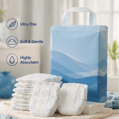 Printed Breathable Film Disposable Baby Diapers